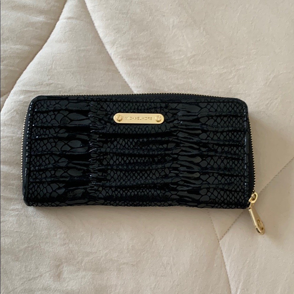 Michael Kors Black Snakeskin Wallet